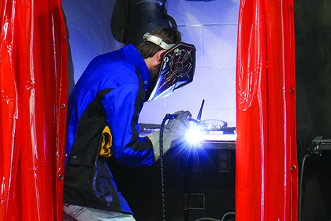 Male welding student at UA Texarkana